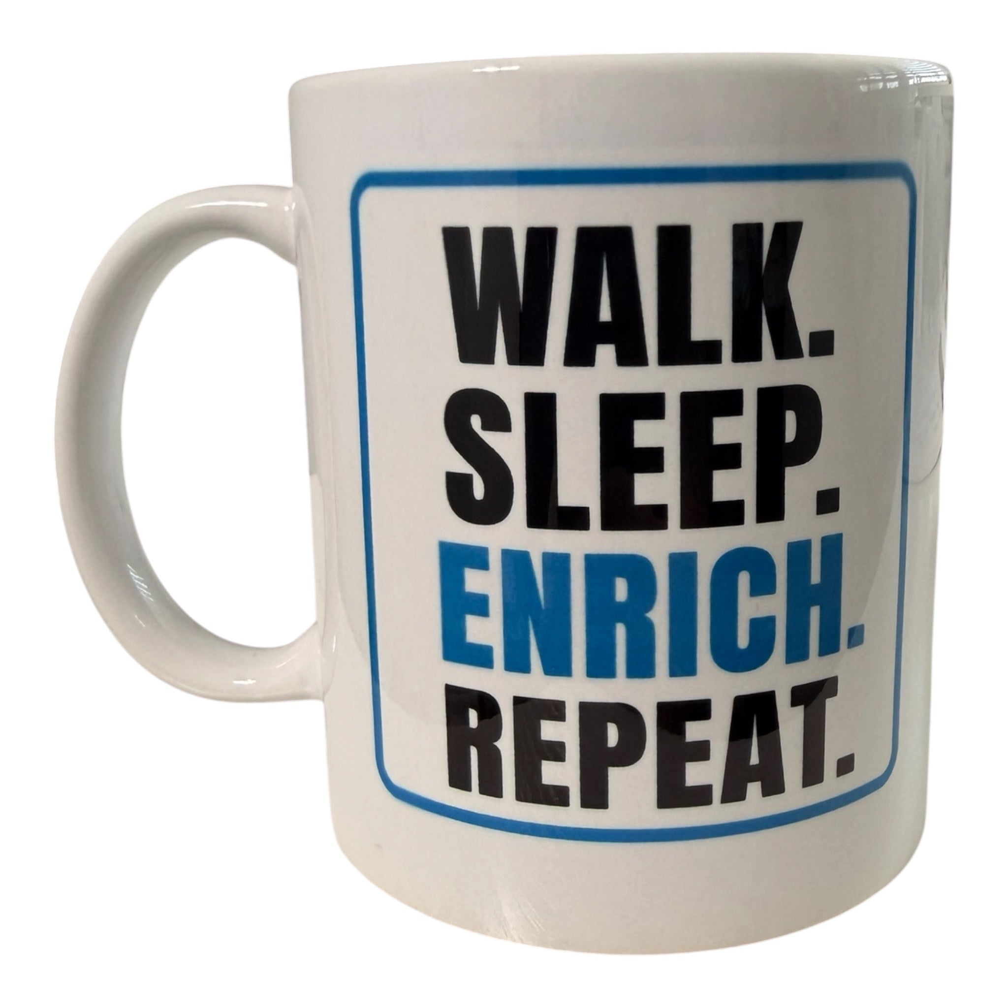 Barks & Bones Lab Mug – "Walk. Sleep. Enrichment. Repeat."