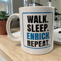 Barks & Bones Lab Mug – "Walk. Sleep. Enrichment. Repeat."